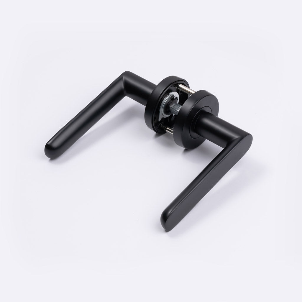 Matt Black Passage Door Handle - Fairhaven - Manovella