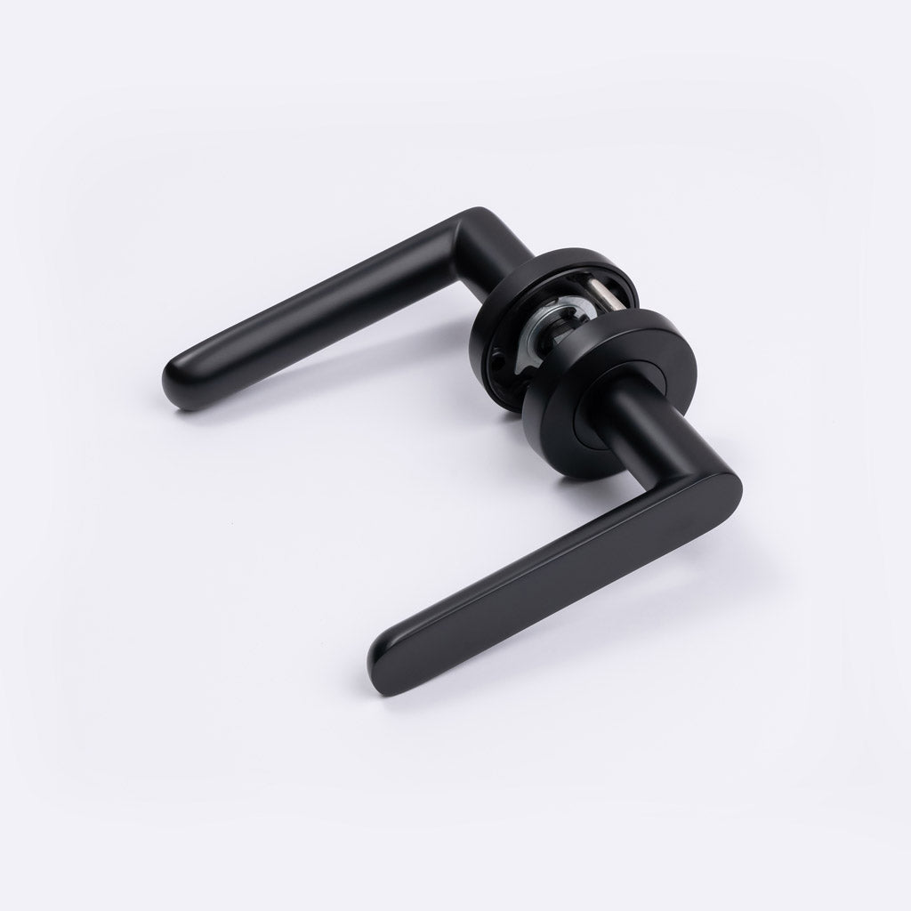 Matt Black Passage Door Handle - Fairhaven - Manovella