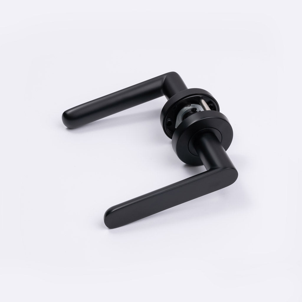 Matt Black Passage Door Handle - Fairhaven - Manovella