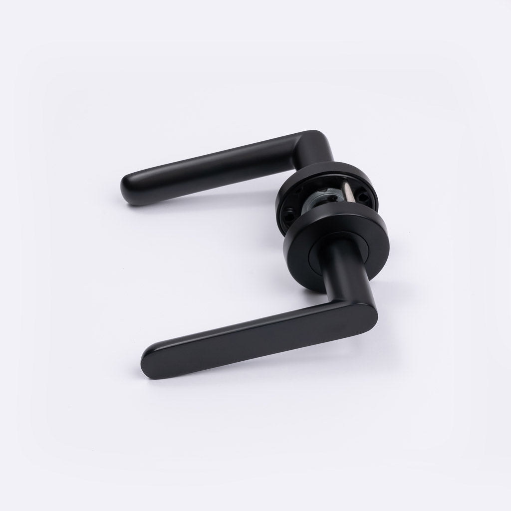 Matt Black Passage Door Handle - Fairhaven - Manovella