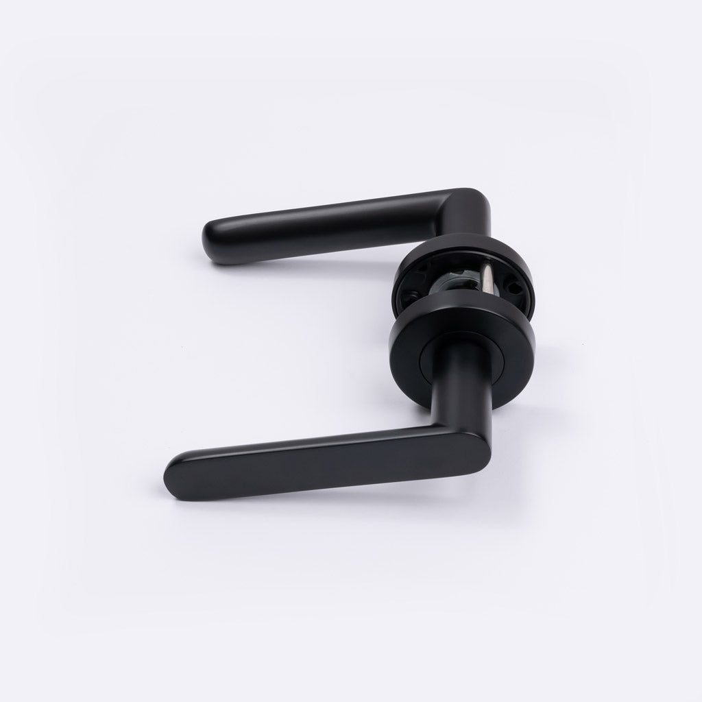 Matt Black Passage Door Handle - Fairhaven - Manovella