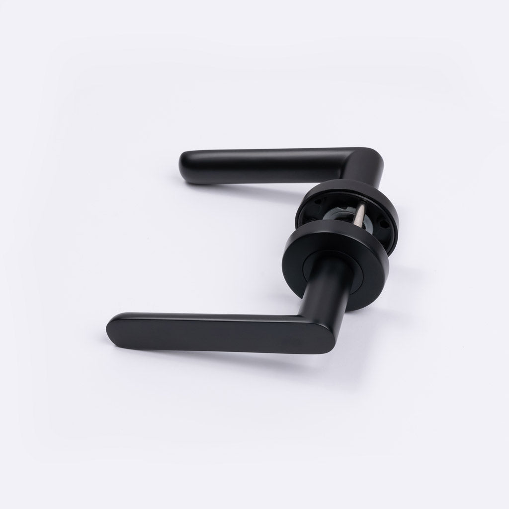 Matt Black Passage Door Handle - Fairhaven - Manovella