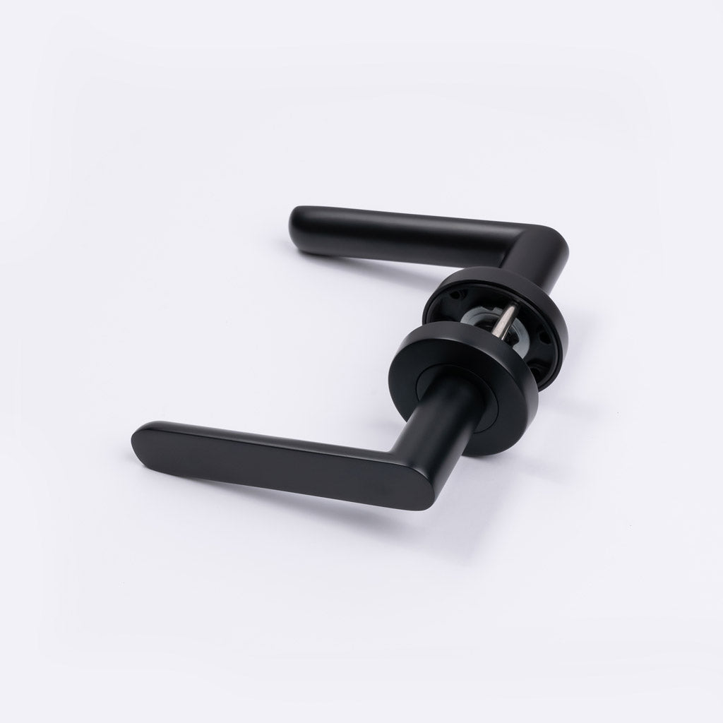 Matt Black Passage Door Handle - Fairhaven - Manovella