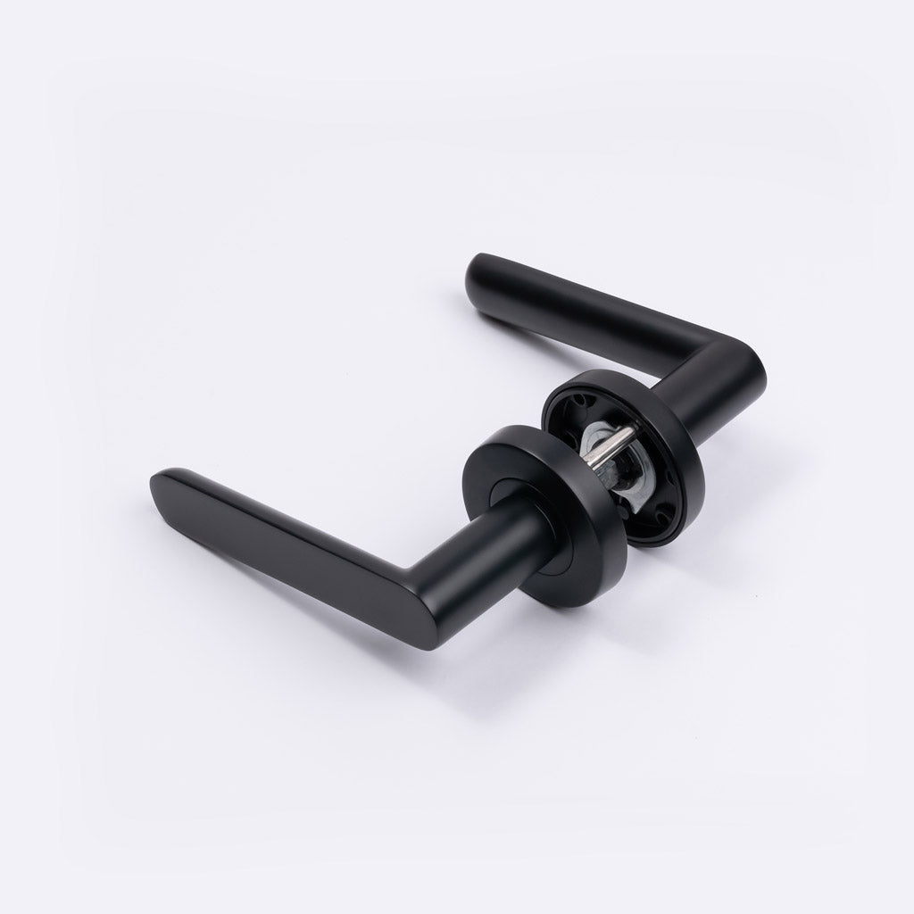 Matt Black Passage Door Handle - Fairhaven - Manovella