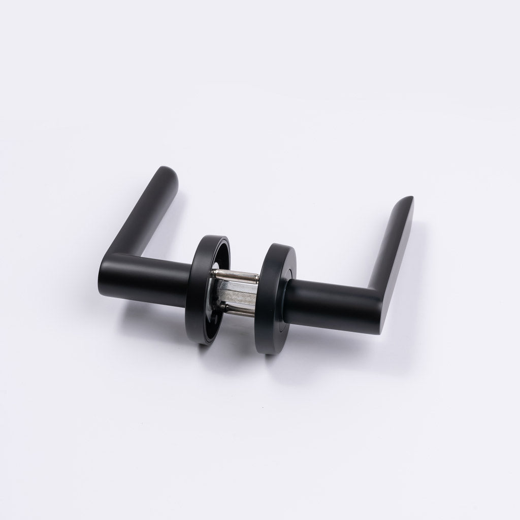 Matt Black Passage Door Handle - Fairhaven - Manovella