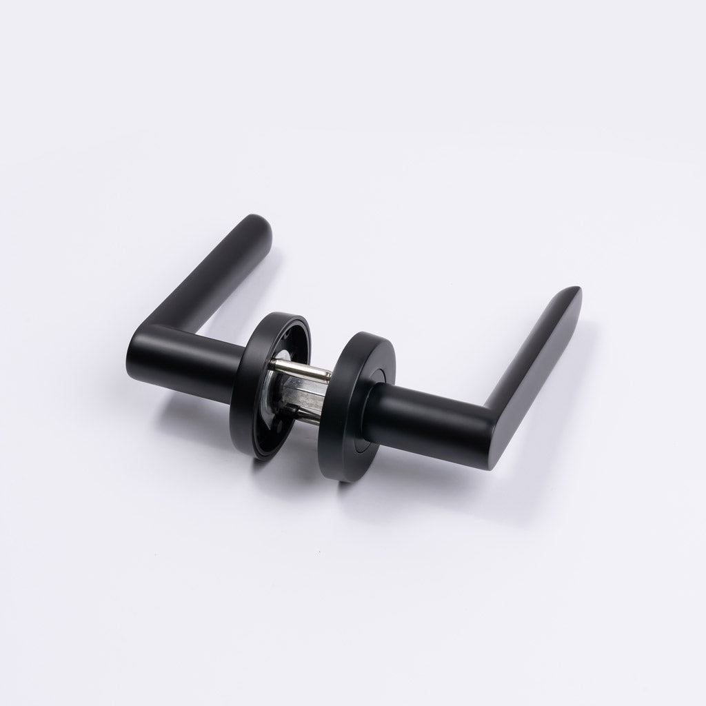 Matt Black Passage Door Handle - Fairhaven - Manovella