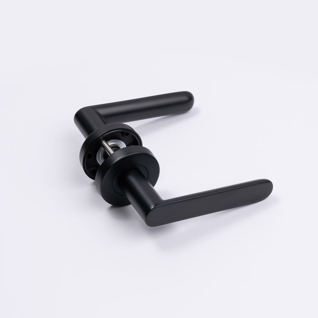 Matt Black Passage Door Handle - Fairhaven - Manovella