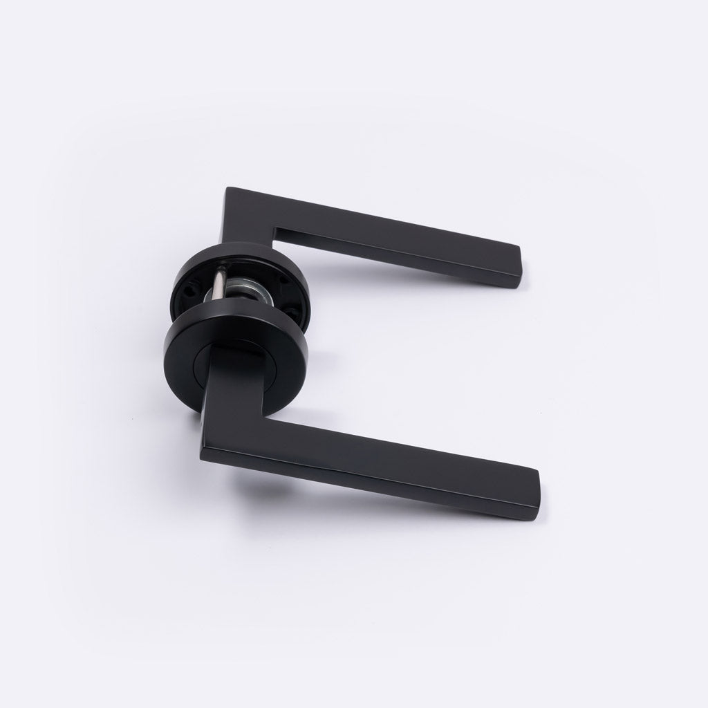 Matt Black Passage Door Handle - Hamilton - Manovella
