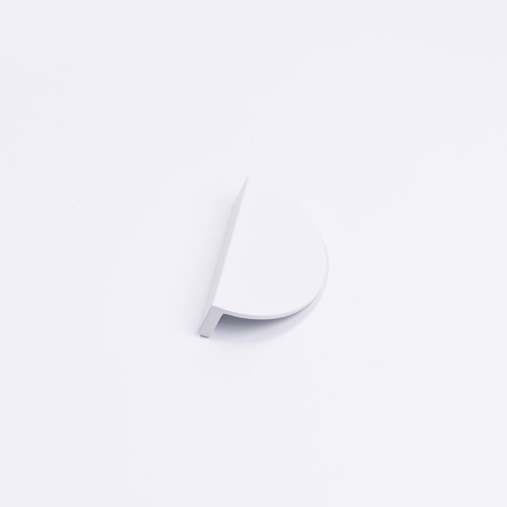 White Half Moon Cabinet Pull - Iris - Manovella
