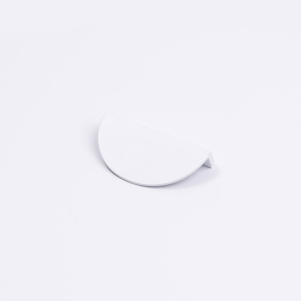 White Half Moon Cabinet Pull - Iris - Manovella