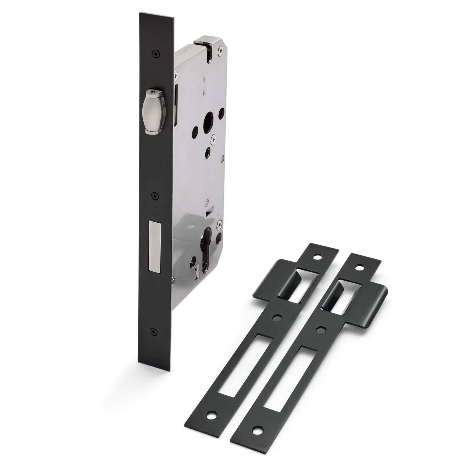 Matt Black Euro Roller Mortice Lock 316SS (85mm Pitch 60mm Backset) - Manovella