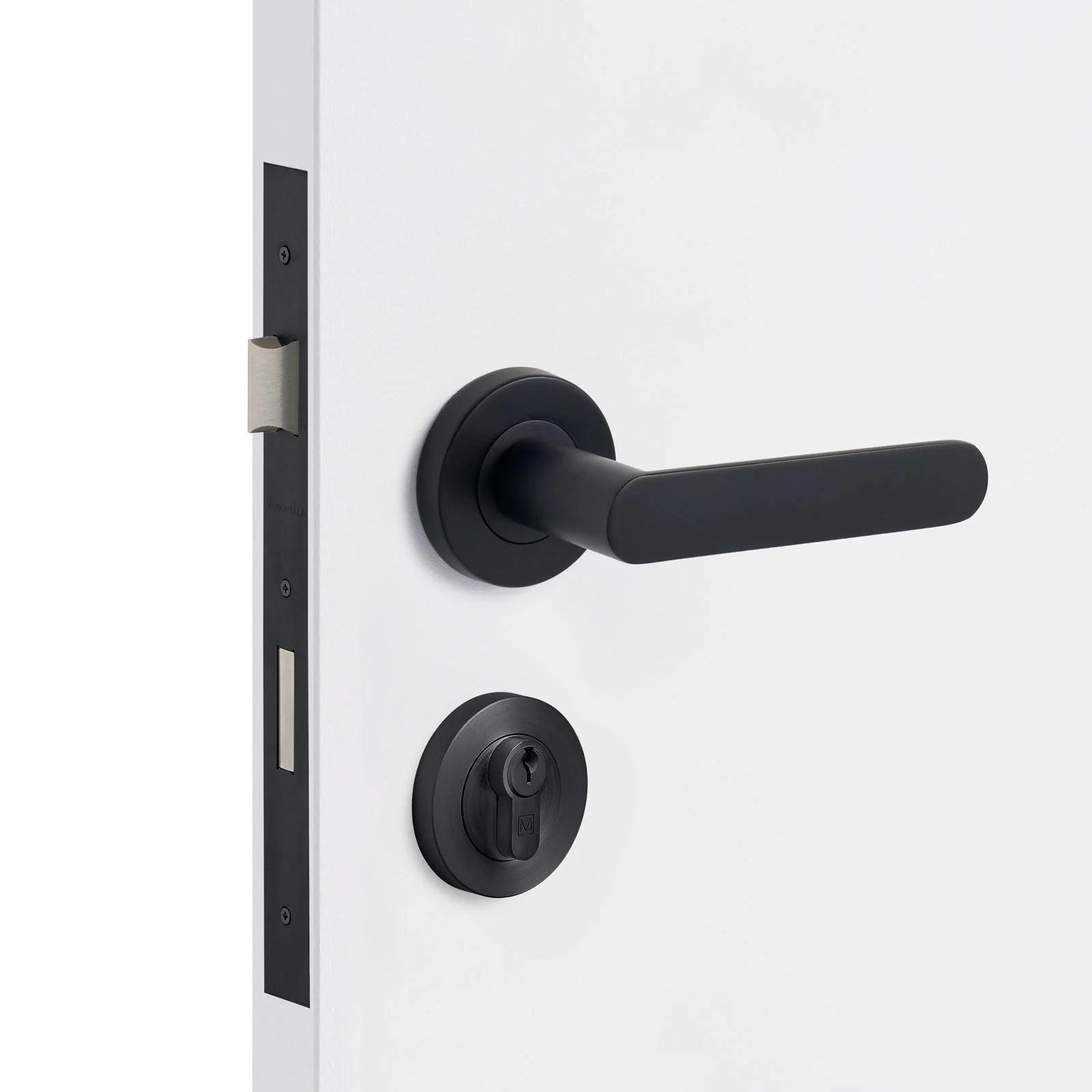 Matt Black Entrance Door Kit Fairhaven - Manovella