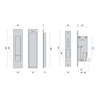 M Series Flush Pull Privacy Set By Mardeco