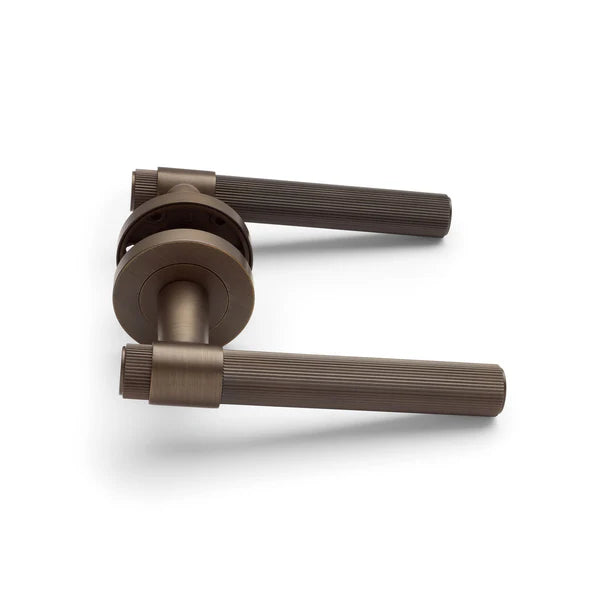 Aged Brass Passage Door Handle - Rochester - Manovella