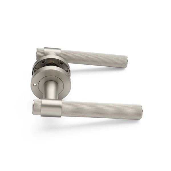 Brushed Nickel Privacy Door Handle - Rochester - Manovella