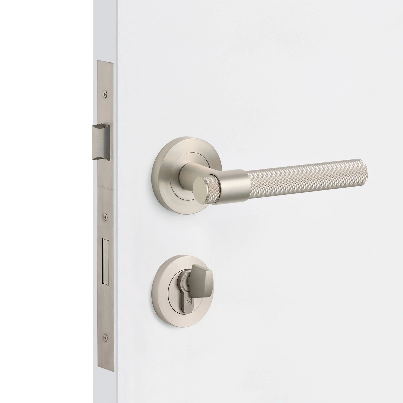Brushed Nickel Entrance Door Kit Rosedale - Manovella