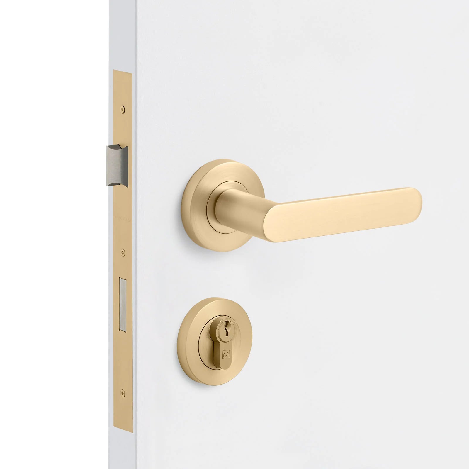Satin Brass Entrance Door Kit Fairhaven - Manovella