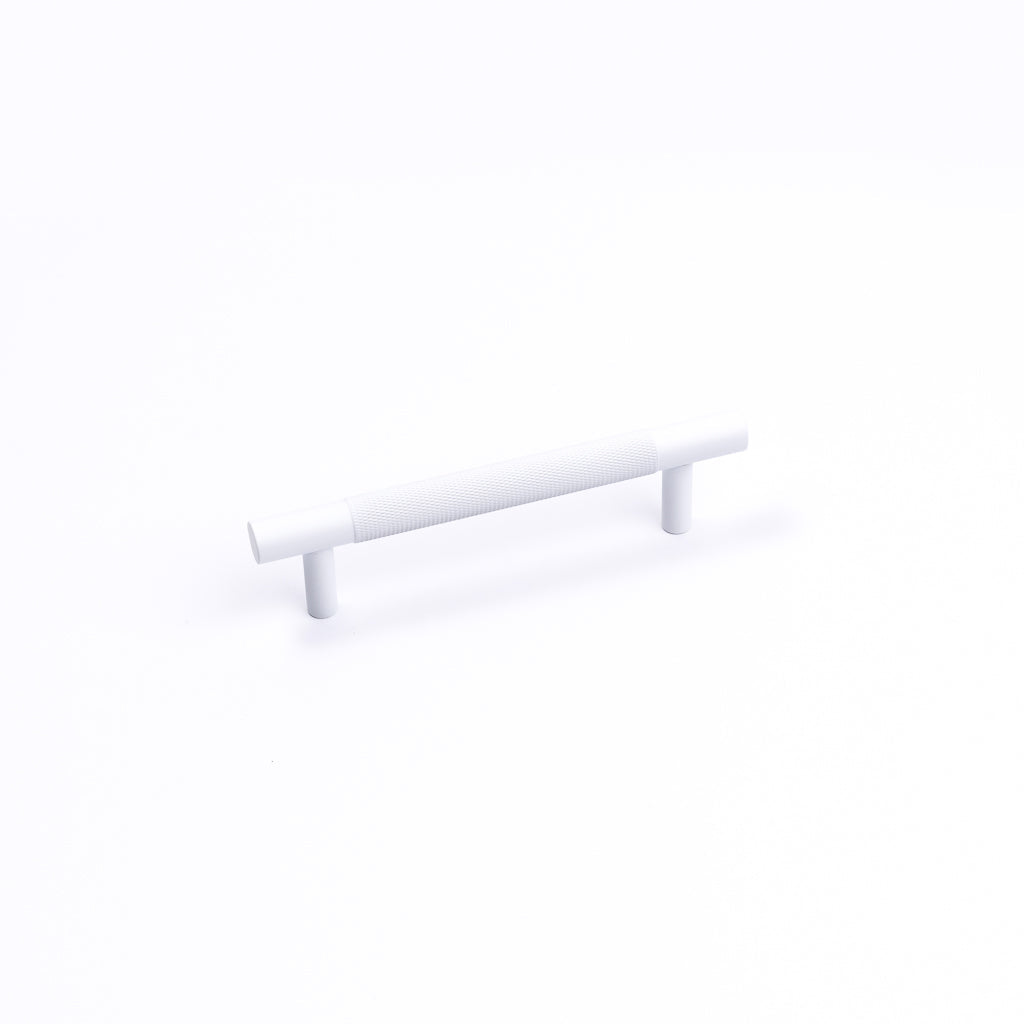 White Knurled Drawer Pull - Charmian - Manovella