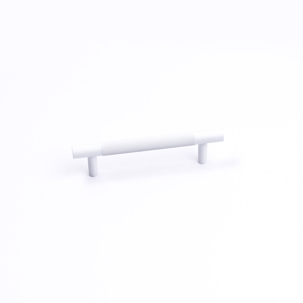 White Knurled Drawer Pull - Charmian - Manovella