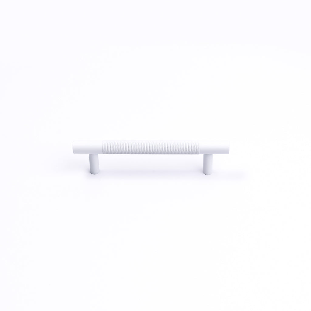 White Knurled Drawer Pull - Charmian - Manovella