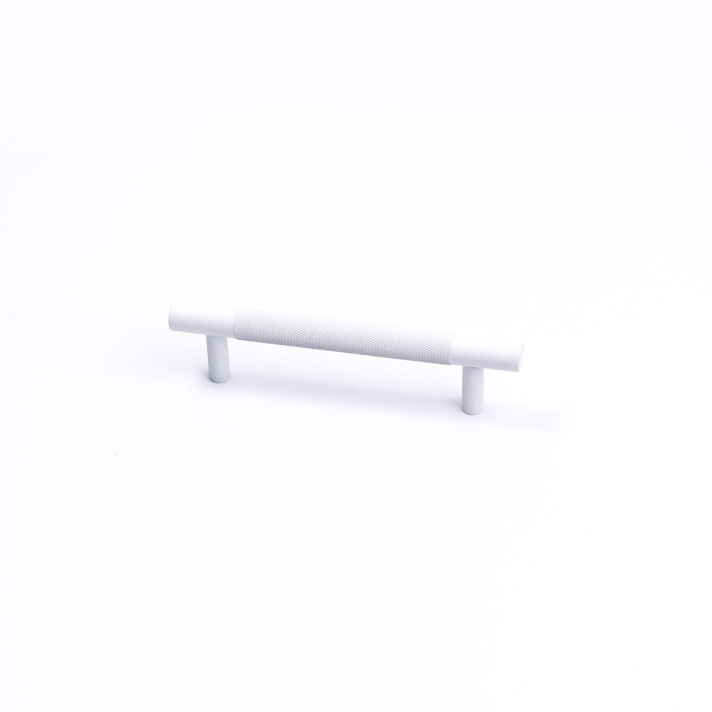 White Knurled Drawer Pull - Charmian - Manovella