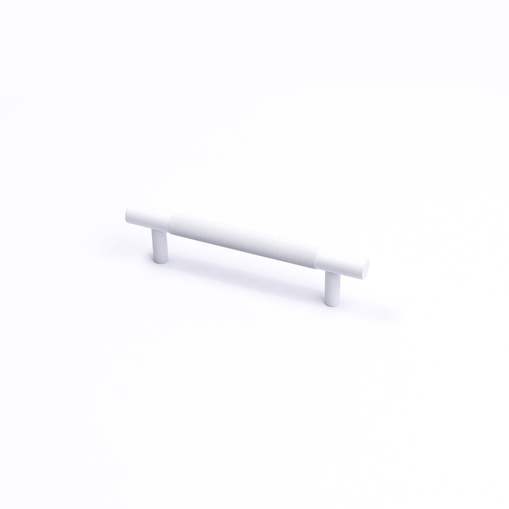 White Knurled Drawer Pull - Charmian - Manovella