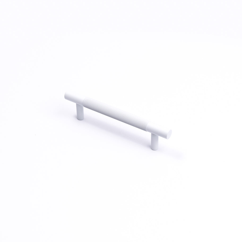 White Knurled Drawer Pull - Charmian - Manovella