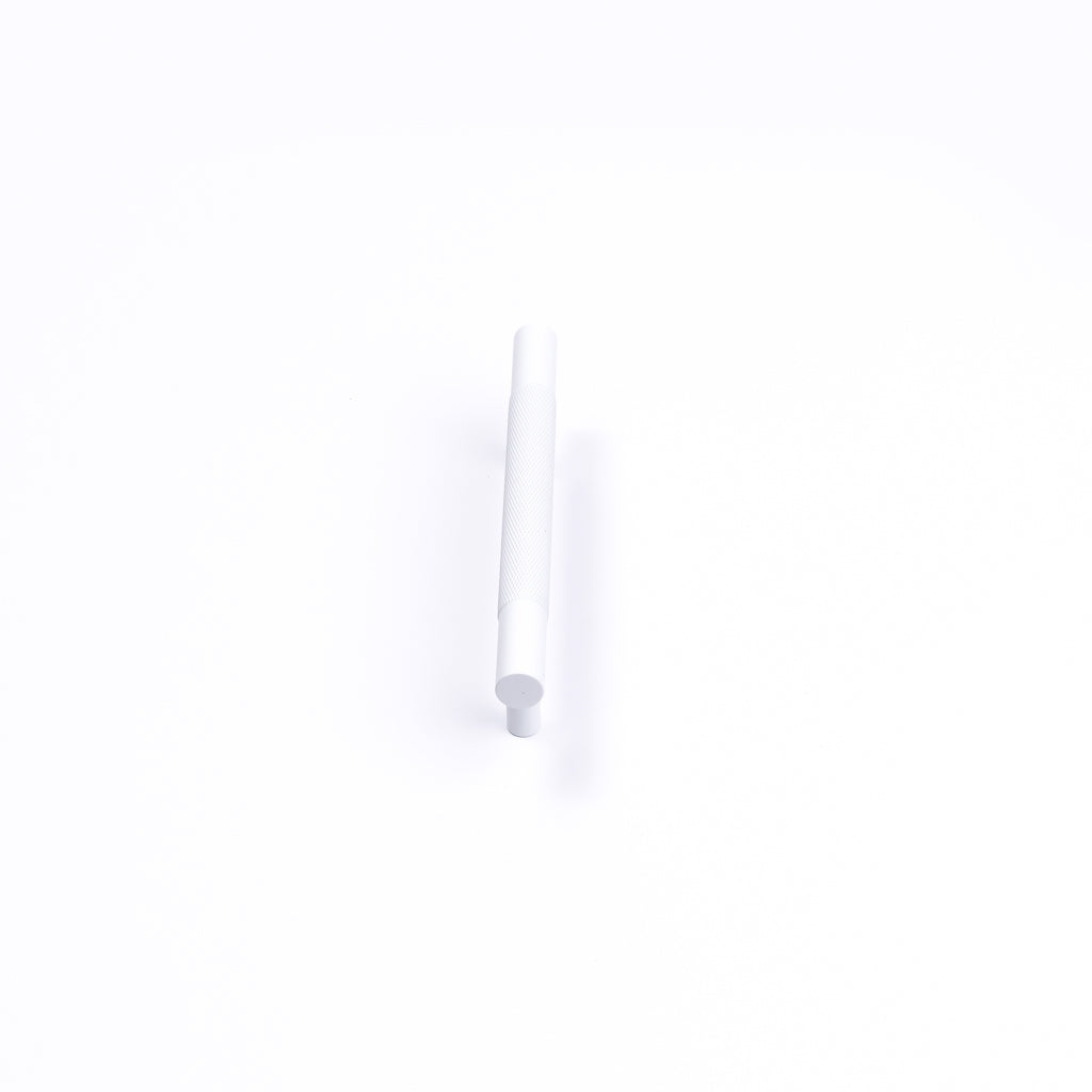 White Knurled Drawer Pull - Charmian - Manovella