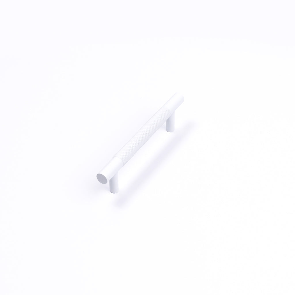 White Knurled Drawer Pull - Charmian - Manovella