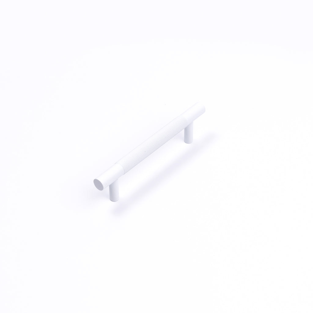 White Knurled Drawer Pull - Charmian - Manovella