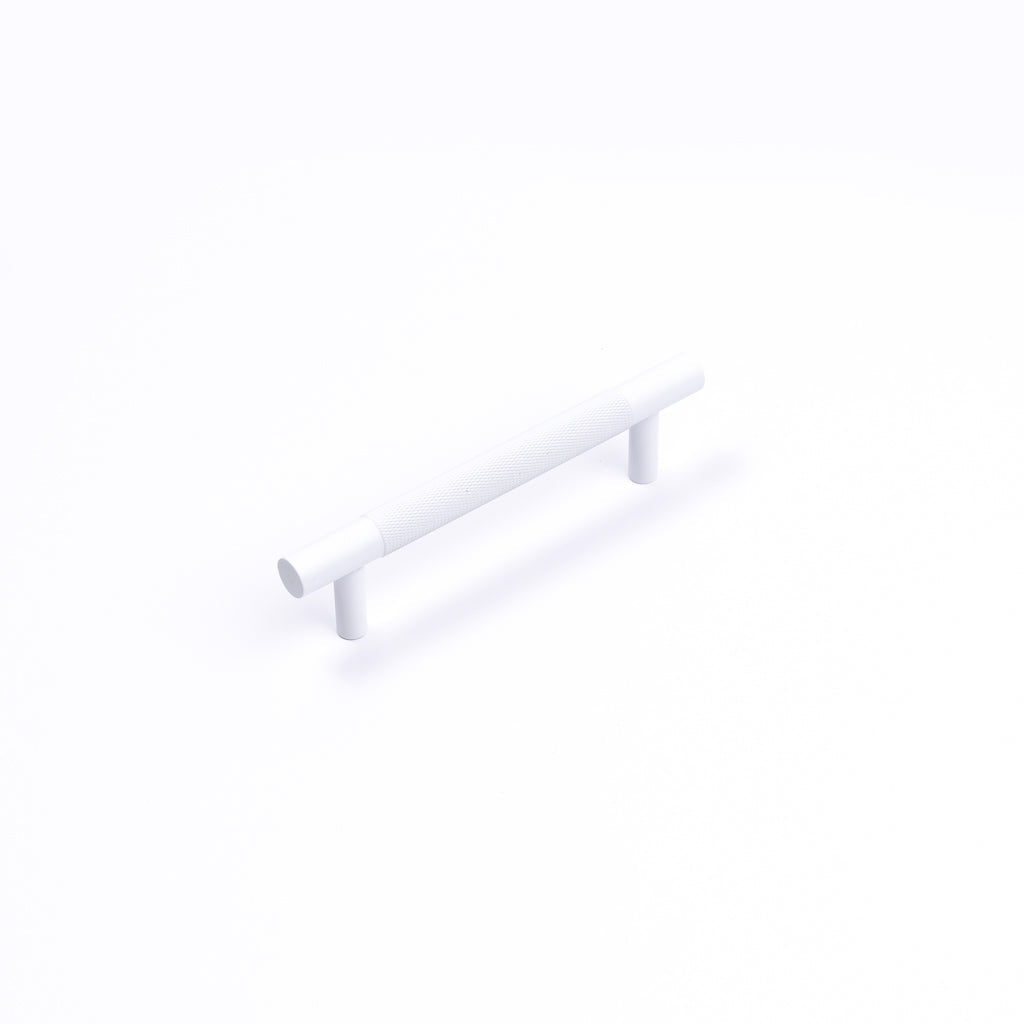 White Knurled Drawer Pull - Charmian - Manovella