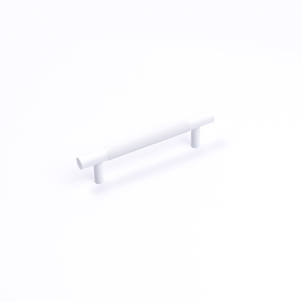 White Knurled Drawer Pull - Charmian - Manovella