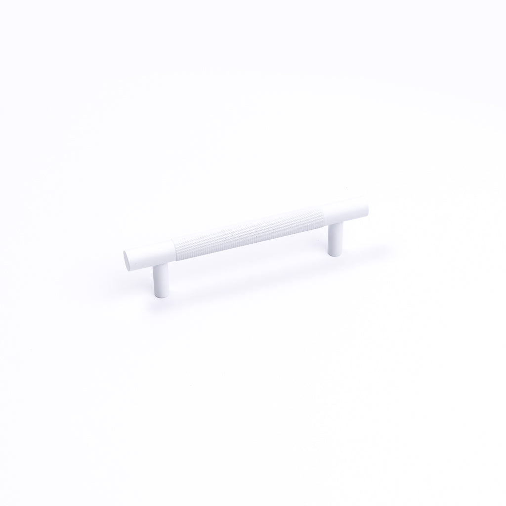 White Knurled Drawer Pull - Charmian - Manovella