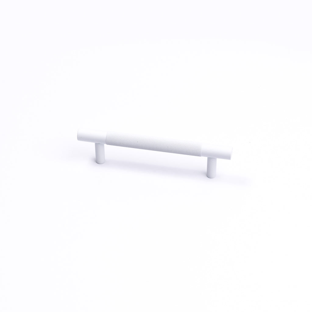 White Knurled Drawer Pull - Charmian - Manovella