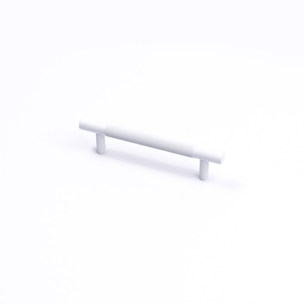 White Knurled Drawer Pull - Charmian - Manovella
