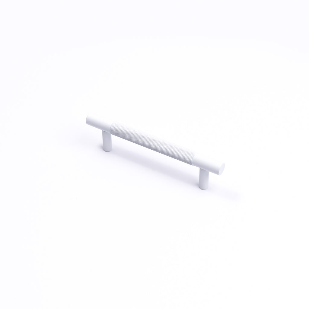 White Knurled Drawer Pull - Charmian - Manovella