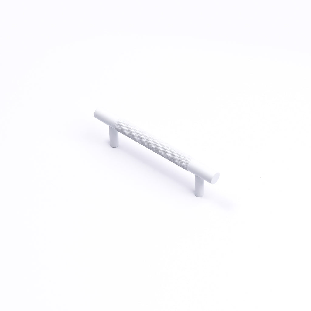 White Knurled Drawer Pull - Charmian - Manovella