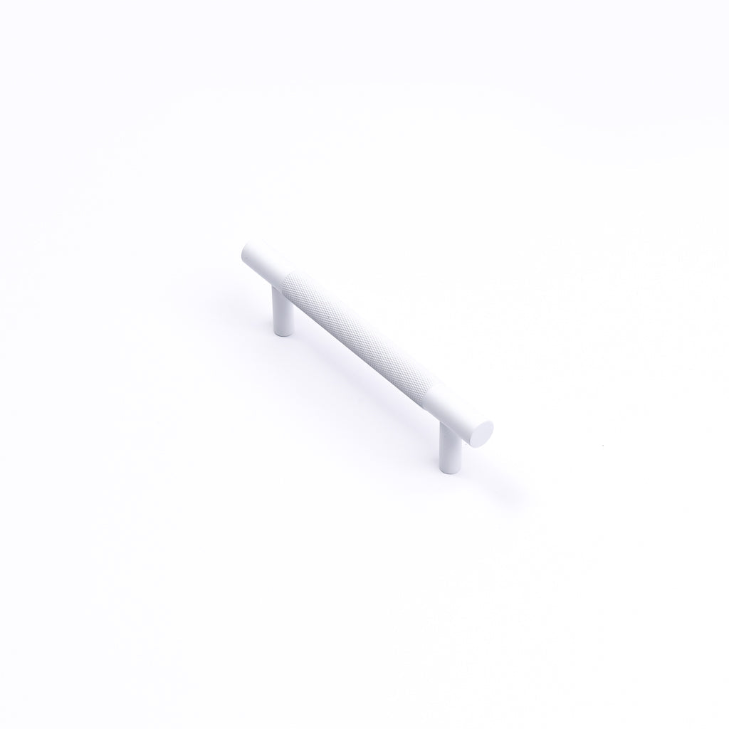 White Knurled Drawer Pull - Charmian - Manovella