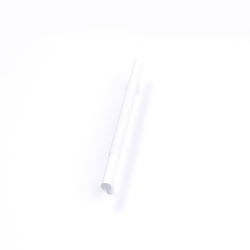 White Knurled Drawer Pull - Charmian - Manovella