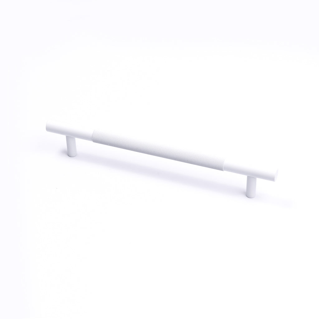 White Knurled Drawer Pull - Charmian - Manovella