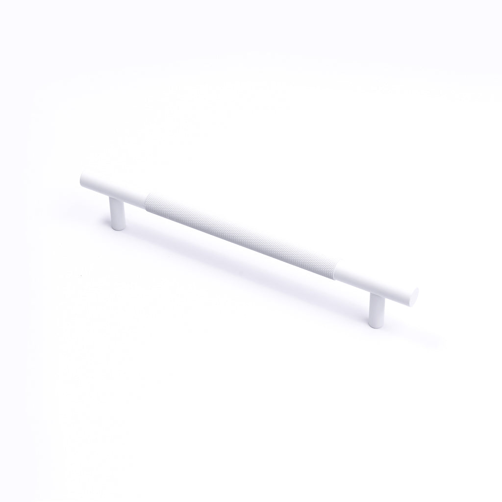 White Knurled Drawer Pull - Charmian - Manovella