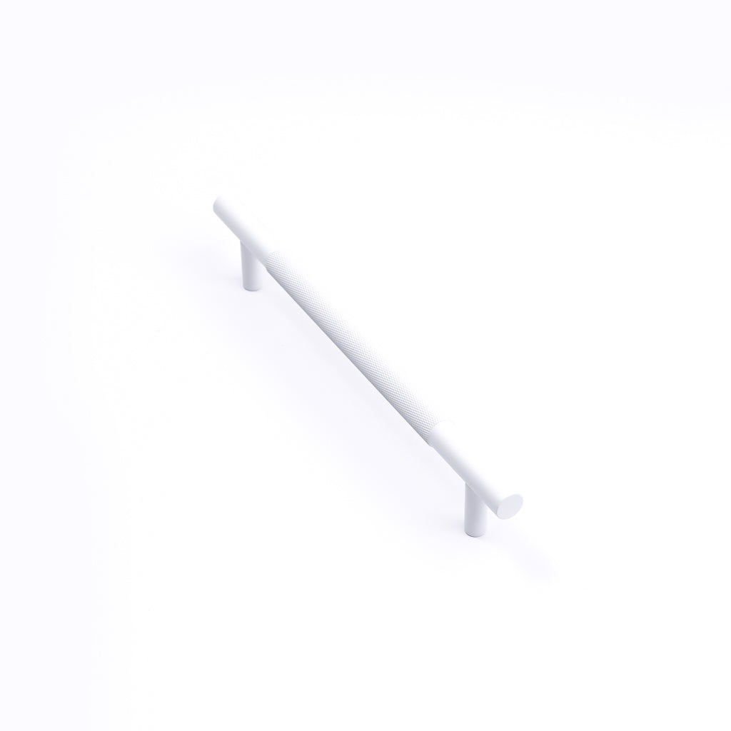 White Knurled Drawer Pull - Charmian - Manovella