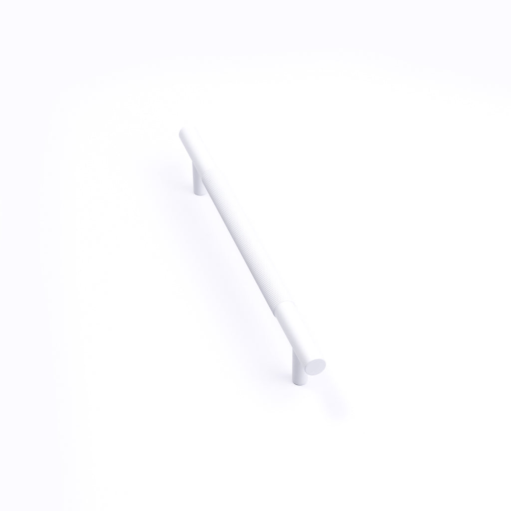 White Knurled Drawer Pull - Charmian - Manovella