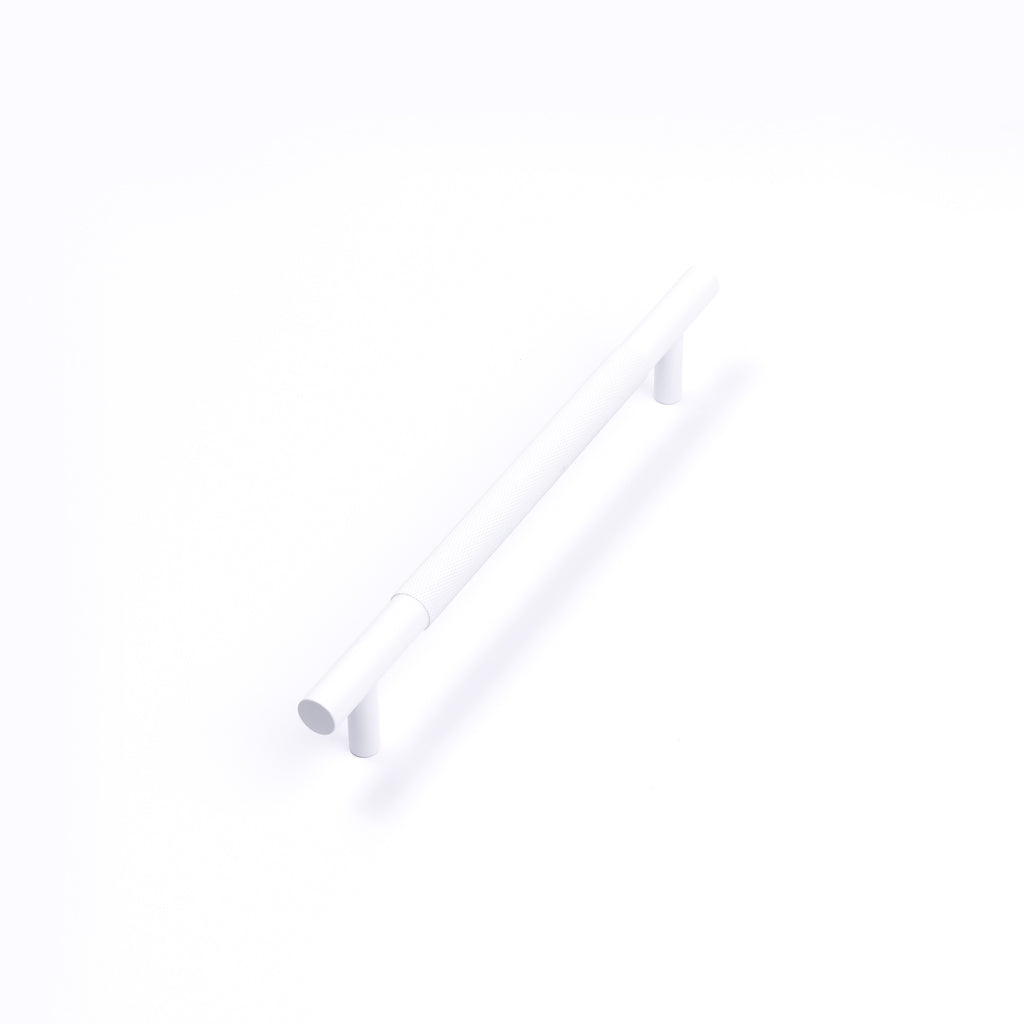 White Knurled Drawer Pull - Charmian - Manovella