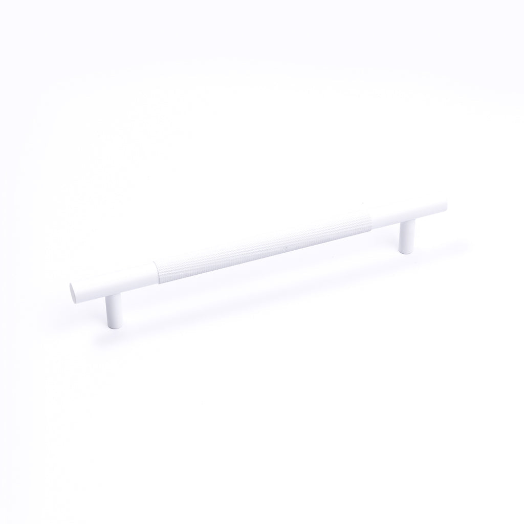 White Knurled Drawer Pull - Charmian - Manovella