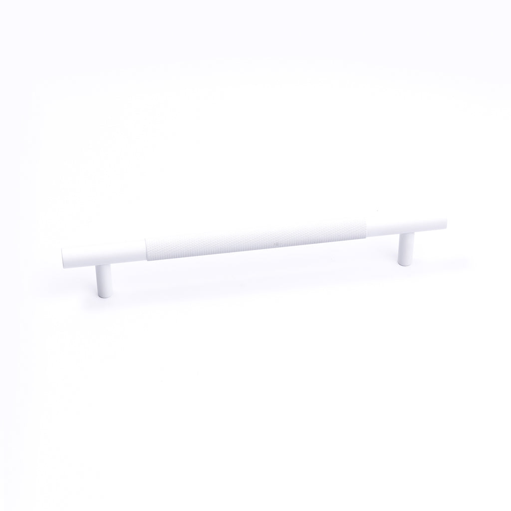 White Knurled Drawer Pull - Charmian - Manovella