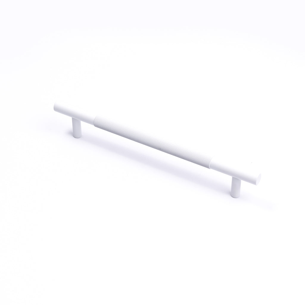 White Knurled Drawer Pull - Charmian - Manovella