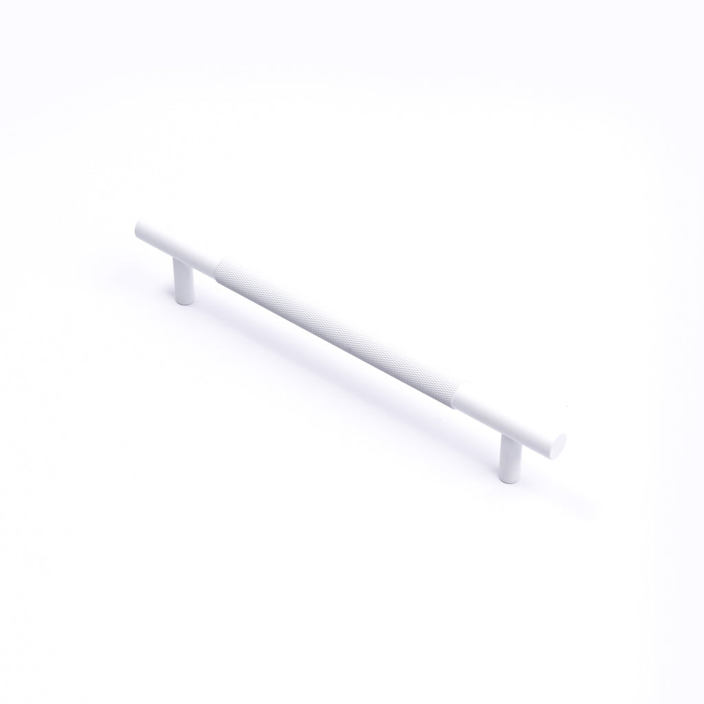 White Knurled Drawer Pull - Charmian - Manovella