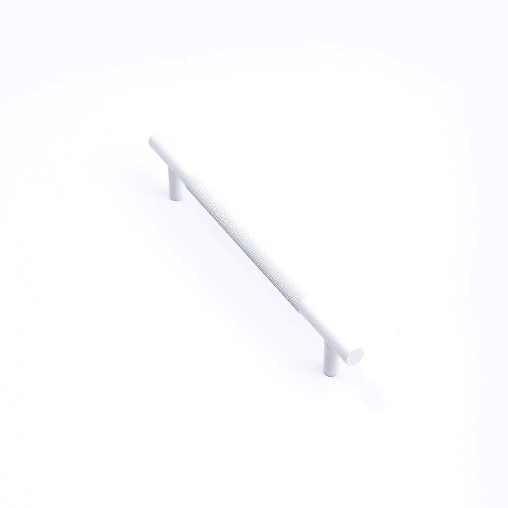 White Knurled Drawer Pull - Charmian - Manovella