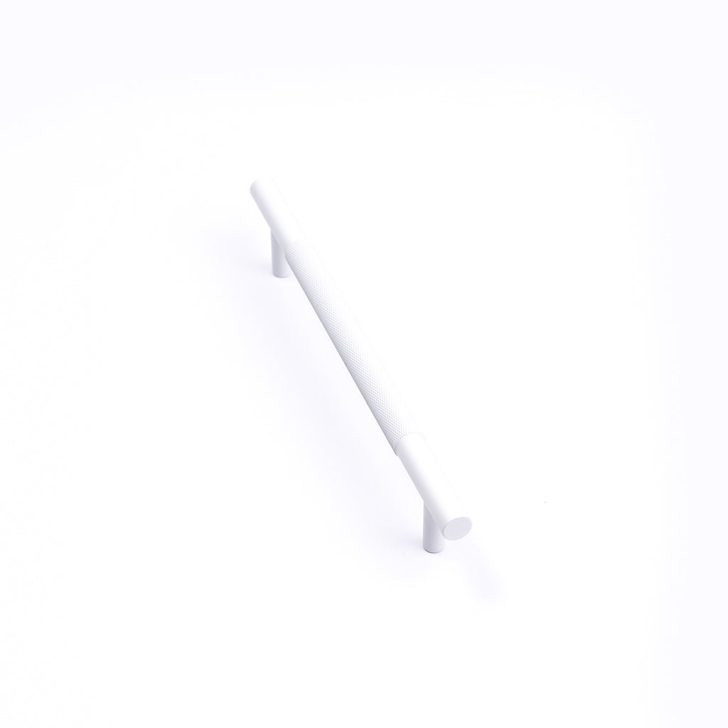 White Knurled Drawer Pull - Charmian - Manovella